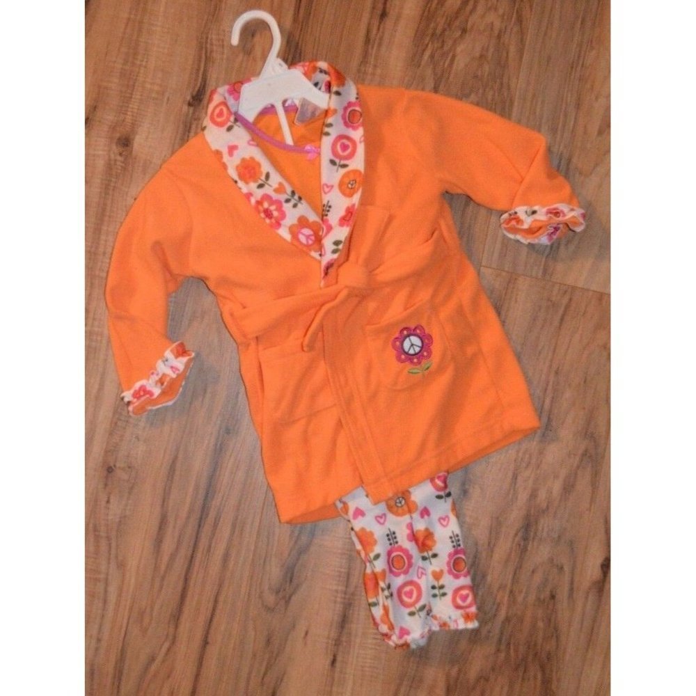 Girl's Bunz Kidz Fleece Top, Robe & Pants Set 2T